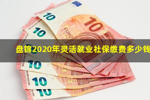 盘锦2020年灵活就业社保缴费多少钱