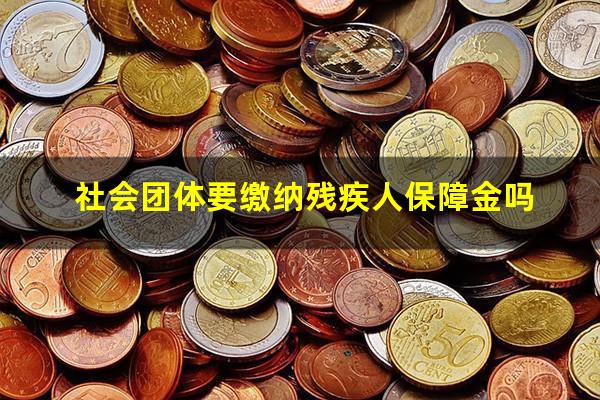 社会团体要缴纳残疾人保障金吗