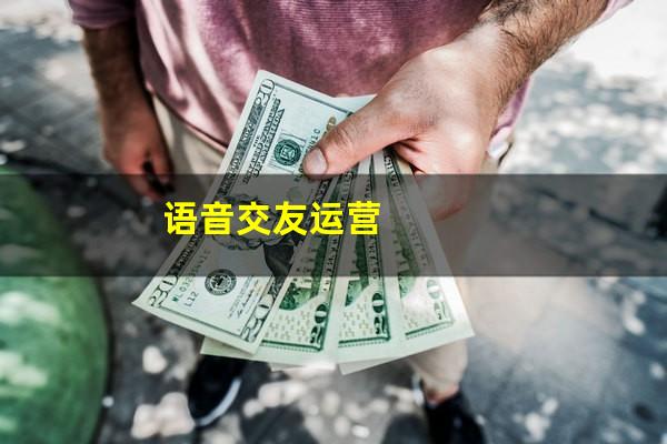 语音交友运营