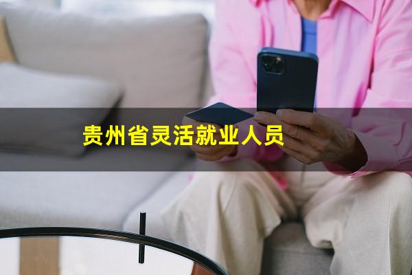贵州省灵活就业人员
