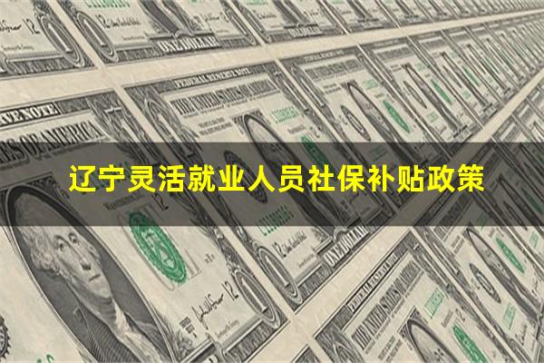 辽宁灵活就业人员社保补贴政策