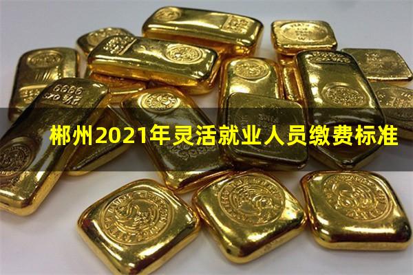 郴州2021年灵活就业人员缴费标准