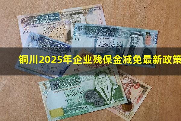 铜川2025年企业残保金减免最新政策