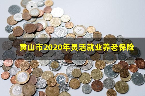 黄山市2020年灵活就业养老保险